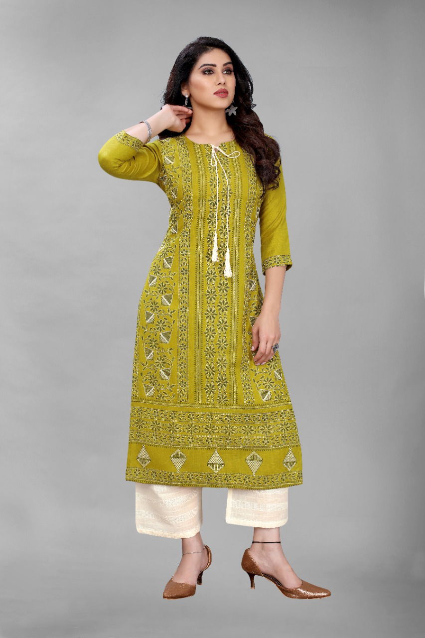 Nyka 1022 New Fancy Party Wear Cotton Printed Kurti Collection